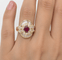 Bague 59 Bague jupe en or jaune, rubis et diamants 58 Facettes 33440