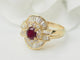 Bague 59 Bague jupe en or jaune, rubis et diamants 58 Facettes 33440