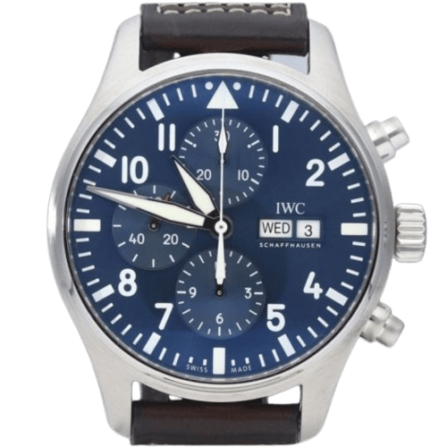 Montre IWC Pilot Petit Prince - Montre chronographe en acier 58 Facettes MT46851