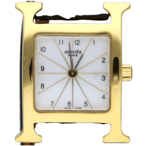 Montre Hermès Heure H - Montre femme plaqué or et acier 58 Facettes MT46938
