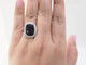 Bague 59 Pompadour - Bague en platine, saphir et diamants 58 Facettes 33307