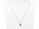 Pendentif Pendentif en or jaune avec émeraude naturelle 0,65 ct 58 Facettes GN5C