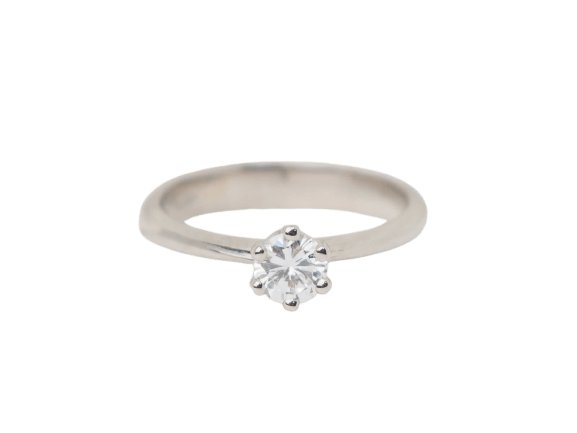 Bague 51 Bague solitaire en or blanc et diamant 0,34 ct 58 Facettes 31904/30711