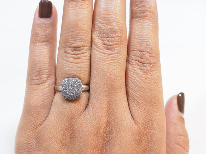 Bague 53 Pesavento - Bague satinée en or blanc 58 Facettes 33218