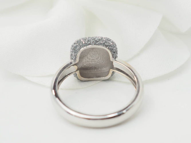 Bague 53 Pesavento - Bague satinée en or blanc 58 Facettes 33218