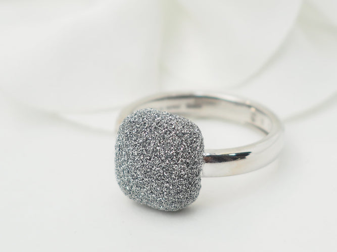 Bague 53 Pesavento - Bague satinée en or blanc 58 Facettes 33218