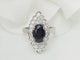 Bague 50 Bague marquise en or blanc, saphir et diamants 58 Facettes 33228