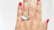 Bague 52.5 Bague ondulée pavée en or blanc et diamants 58 Facettes 18487