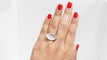 Bague 52.5 Bague ondulée pavée en or blanc et diamants 58 Facettes 18487