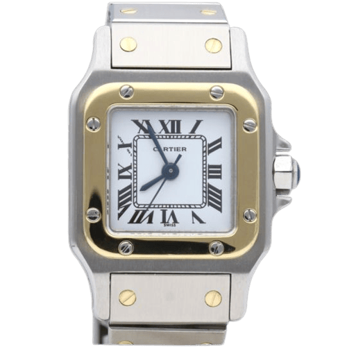 Cartier Santos - Dameur i 18 kt gult gull og stål 