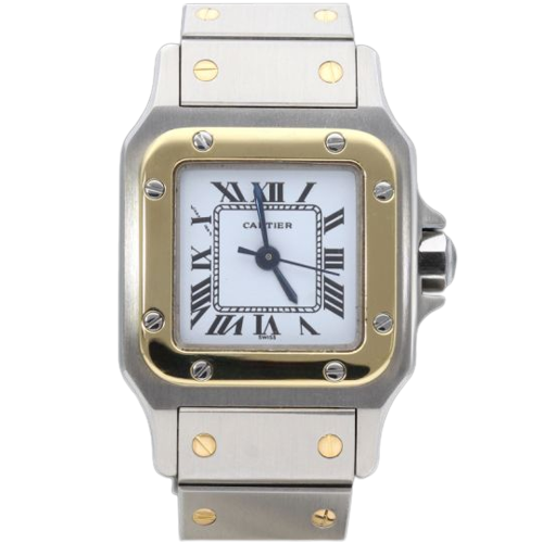 Cartier Santos - Zegarek z żółtego złota i stali 