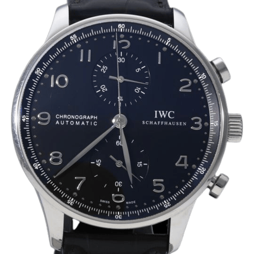 Montre IWC Portugieser - Montre chronographe en acier 58 Facettes MT46866