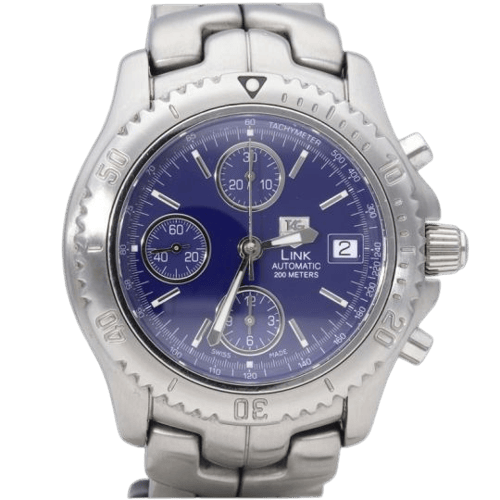 Montre TAG Heuer Link - Montre chronographe en acier 58 Facettes MT46518
