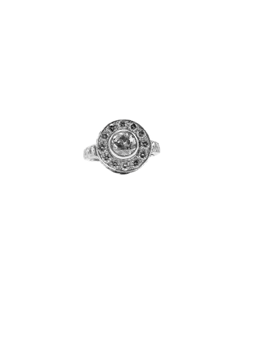Bague 50 Bague moderne en or blanc 18K et diamants 58 Facettes SKU/260185