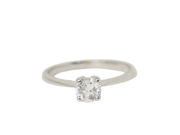 Bague 53 Bague solitaire en or blanc et diamant 0,51 ct 58 Facettes 31198