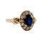 Bague 52 Bague marguerite en or 18k, saphir et diamants taille rose 58 Facettes A07233