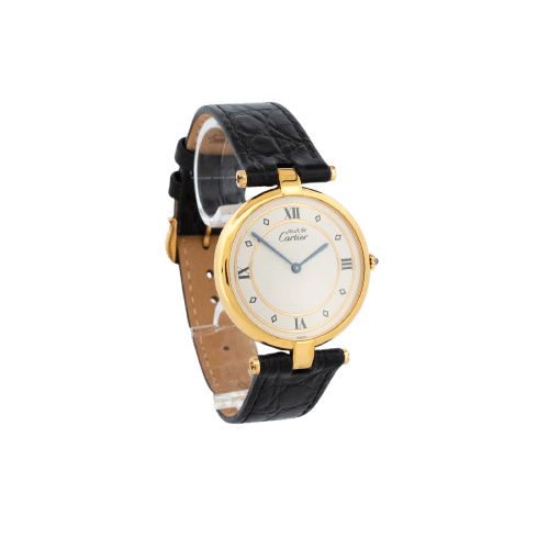 Montre Cartier Must Vendôme - Montre LM en vermeil cadran Gold Circle 58 Facettes 526