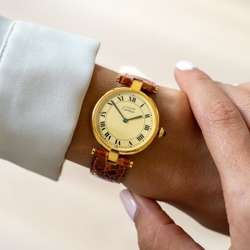 Montre Cartier Must Vendôme - Montre LM en vermeil cadran romain citron 58 Facettes 523