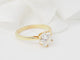 Bague 54 Bague solitaire en or jaune 18 kt et diamant 1,59 ct 58 Facettes 32058