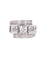Bague 53 Bague géométrique en or blanc et diamants 58 Facettes 1239