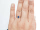 Bague 53 Bague solitaire en or blanc et saphir ovale 58 Facettes 33055