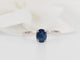 Bague 53 Bague solitaire en or blanc et saphir ovale 58 Facettes 33055