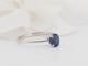 Bague 53 Bague solitaire en or blanc et saphir ovale 58 Facettes 33055