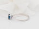 Bague 53 Bague solitaire en or blanc et saphir ovale 58 Facettes 33055