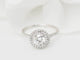 Bague 53 Bague solitaire en or blanc 18 kt et diamants 58 Facettes 31788/32448