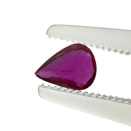 Natural Siam rubies - 0.75 ct pear-cut stones, unheated 
