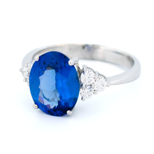 Prsten 53 Prsten z 18k bílého zlata, tanzanit a diamanty 58 Facettes D2A1087E7086472AAA3F71EAA193EFBB