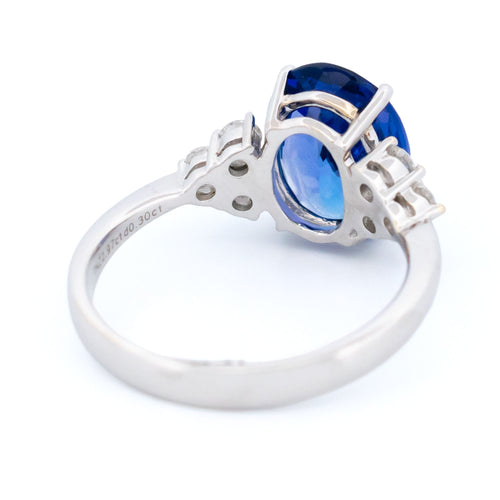 Prsten 53 Prsten z 18k bílého zlata, tanzanit a diamanty 58 Facettes D2A1087E7086472AAA3F71EAA193EFBB