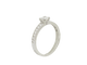 Bague 52 Bague solitaire en or blanc 18 kt avec diamants de 0,37 ct 58 Facettes 29910