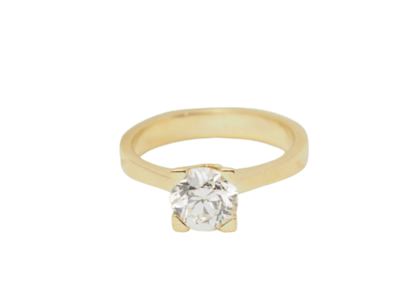 Bague 55 Bague solitaire en or jaune et diamant 1,40 ct 58 Facettes 31380/31535