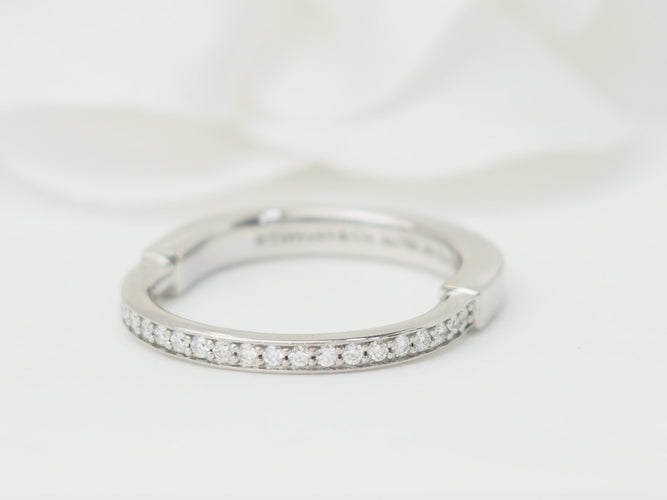 Bague 54 Tiffany & Co Lock - Bague en or blanc et diamants 58 Facettes 33130