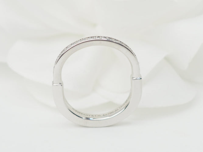 Bague 54 Tiffany & Co Lock - Bague en or blanc et diamants 58 Facettes 33130