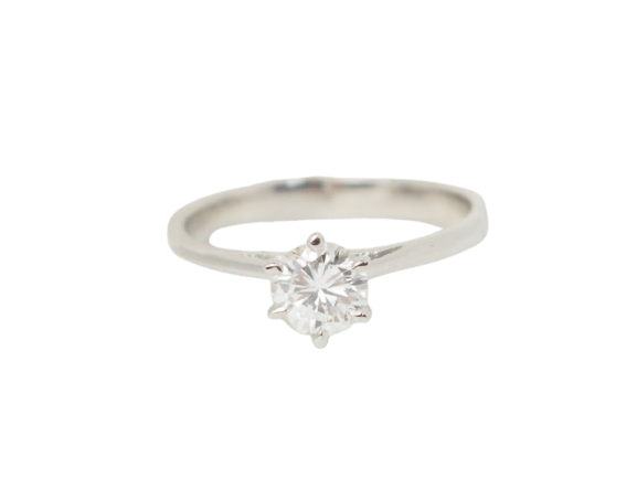 Bague 52.5 Solitaire - Bague en or blanc et diamant 0,58 ct 58 Facettes 28293/31331