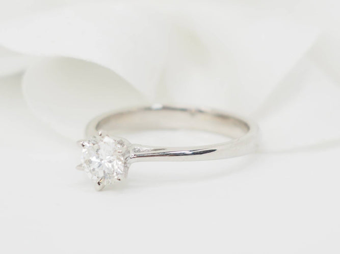 Bague 52.5 Solitaire - Bague en or blanc et diamant 0,58 ct 58 Facettes 28293/31331