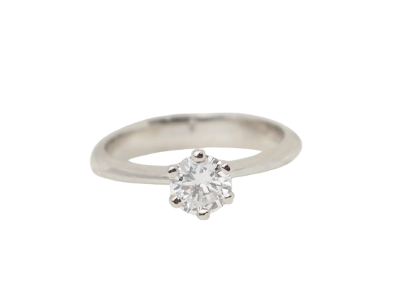 Bague 52 Bague solitaire en or blanc et diamant 0,53 ct 58 Facettes 31903/31120