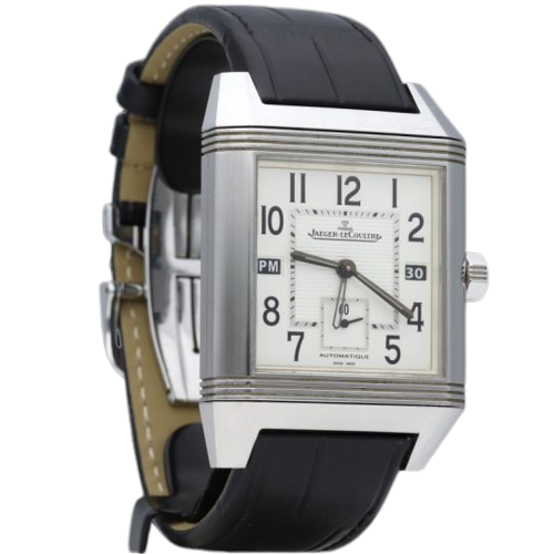 Jaeger-LeCoultre Reverso Squadra Hometime - Stalen horloge 