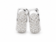 Boucles d'oreilles Boucles d'oreilles créoles en or blanc et diamants 58 Facettes 33434