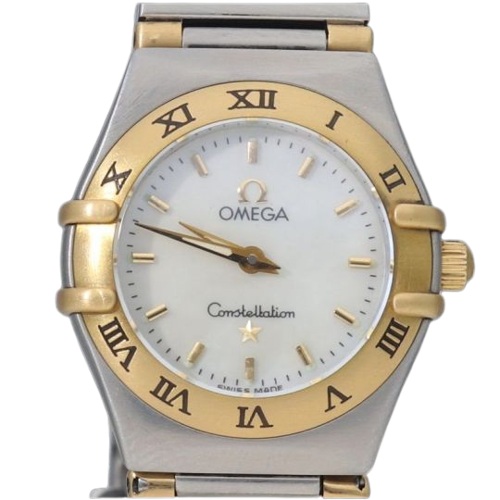 Omega Constellation - Mini 22 mm quartz watch in yellow gold and steel 