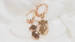 Boucles d'oreilles Boucles d'oreilles petites filles en or rose et diamants 58 Facettes 33044