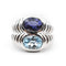 Bague 54 Bulgari Baccellato - Bague en or blanc, iolite et topaze 58 Facettes 11111