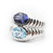 Bague 54 Bulgari Baccellato - Bague en or blanc, iolite et topaze 58 Facettes 11111