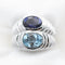 Bague 54 Bulgari Baccellato - Bague en or blanc, iolite et topaze 58 Facettes 11111