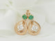 Boucles d'oreilles Boucles d'oreilles dormeuses en or jaune, émeraudes et diamants 58 Facettes 33325