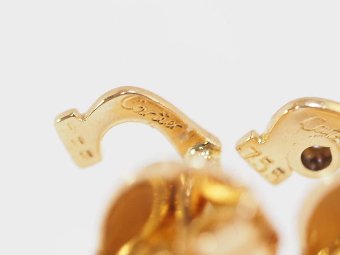 Boucles d'oreilles Cartier C - Boucles d'oreilles en or jaune et diamants 58 Facettes 33295