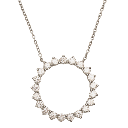 Tiffany & Co Open Circle - Naszyjnik z Platyna i diamentami 