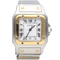 Cartier Santos Galbée - Yellow gold and steel watch 